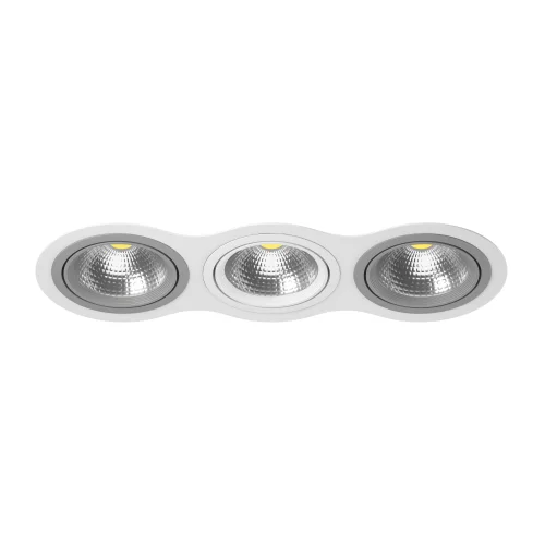 Светильник точечный Intero 111 i936090609 Lightstar серый белый 3 лампы, основание белое серое в стиле хай-тек 