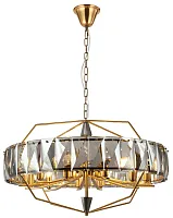 Люстра подвесная Avenue 2090/05/12C Stilfort прозрачная на 12 ламп, основание бронзовое в стиле модерн 