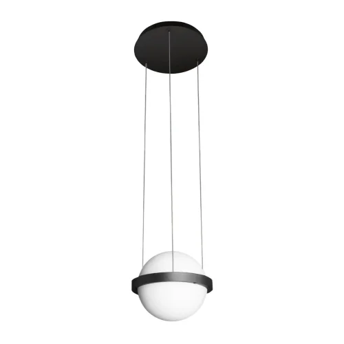 Светильник подвесной LED Jardin 10121/A LOFT IT белый 1 лампа, основание чёрное в стиле современный шар