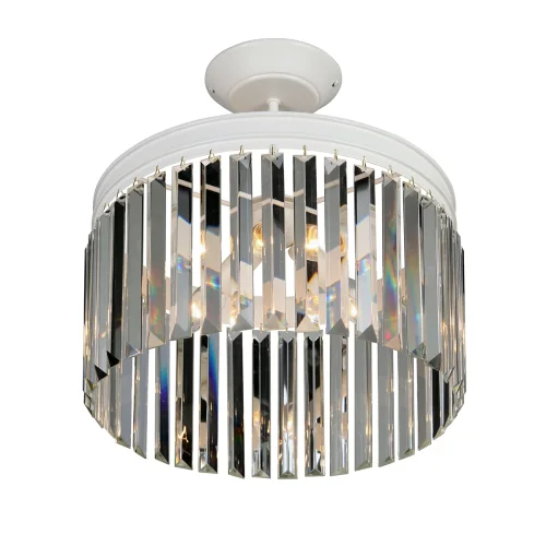 Люстра потолочная V5153-0/3PL Vitaluce прозрачная на 3 лампы, основание бежевое в стиле классический современный  фото 3