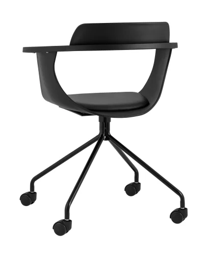 Кресло Doulton, черный УТ000036494 Stool Group, чёрный/экокожа, ножки/металл/чёрный, размеры - ****610*515 фото 8