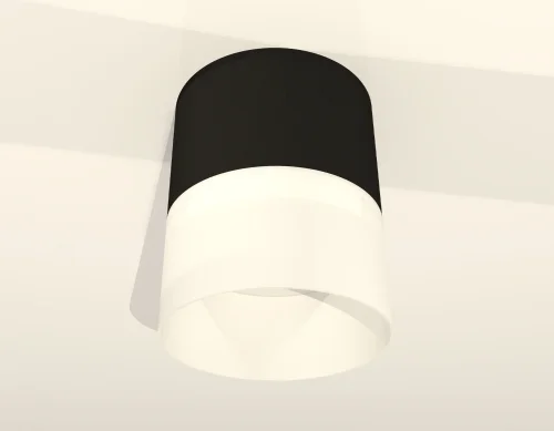 Светильник накладной XS8111002 Ambrella light белый 1 лампа, основание чёрное в стиле хай-тек круглый фото 2