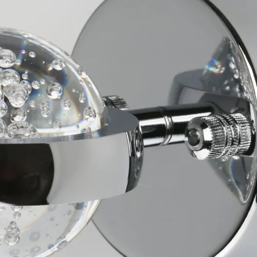 Бра LED Капелия 730021001 DeMarkt прозрачный на 1 лампа, основание хром в стиле хай-тек  фото 4