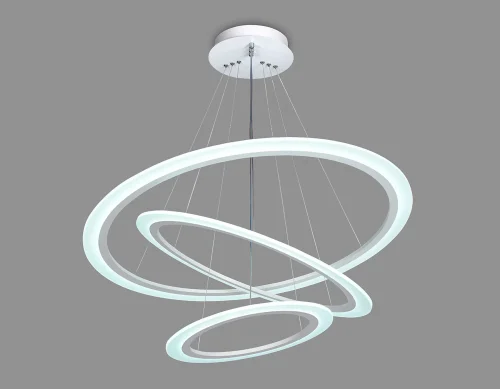Светильник подвесной LED с пультом FA4359 Ambrella light белый 1 лампа, основание белое в стиле современный хай-тек с пультом кольца фото 5