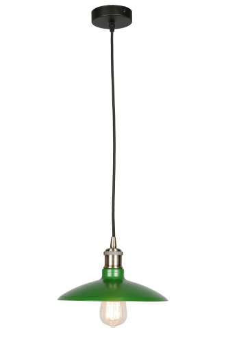 Светильник подвесной лофт Fabrizia OML-90826-01 Omnilux зелёный 1 лампа, основание чёрное в стиле лофт 