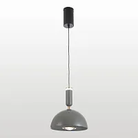 Светильник подвесной LED Irvine LSP-7293 Lussole серый 1 лампа, основание чёрное в стиле хай-тек современный 