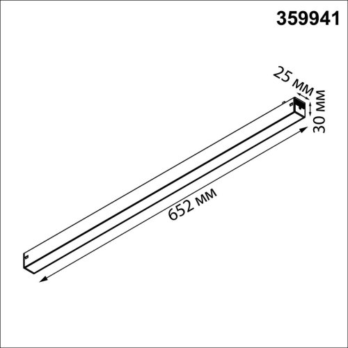 Трековый светильник LED DIMM Vector 359941 Novotech чёрный для шинопроводов серии Vector чёрный фото 2