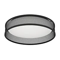 Светильник потолочный LED Luppineria 900795 Eglo белый чёрный 1 лампа, основание чёрное в стиле современный 