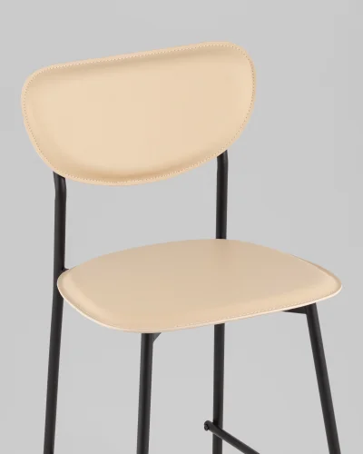 Стул барный Minnie, бежевый УТ000039216 Stool Group, бежевый/экокожа, ножки/металл/чёрный, размеры - ***** фото 7