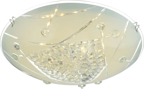 Светильник потолочный LED ELISA 40415-8 Globo белый 1 лампа, основание матовое никель в стиле современный 