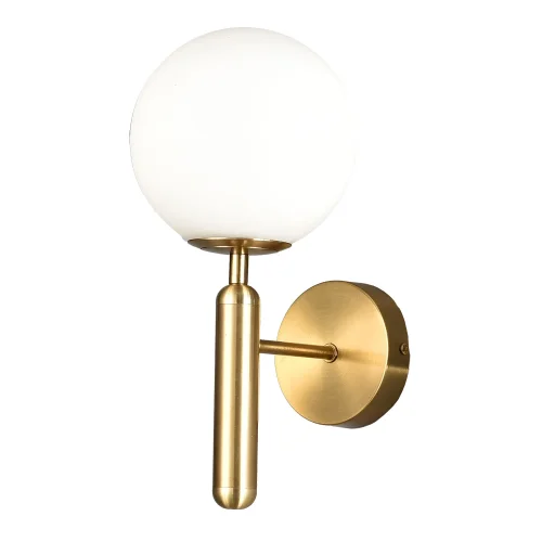Бра Cleburne LSP-8591 Lussole белый на 1 лампа, основание матовое золото в стиле современный 