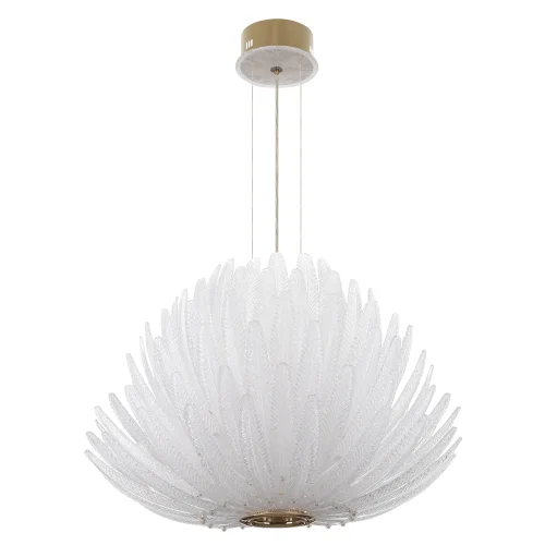 Люстра подвесная LED Deltoro CL327170 Citilux прозрачная на 1 лампу, основание золотое в стиле современный флористика арт-деко фото 2