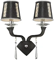 Бра Adelina WE392.02.021 Wertmark чёрный 2 лампы, основание чёрное в стиле модерн 