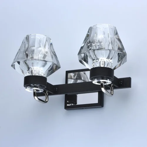 Бра Джестер 104022302 MW-Light прозрачный на 2 лампы, основание хром в стиле современный  фото 4