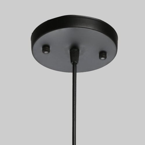 Светильник подвесной Соло 112010701 DeMarkt прозрачный 1 лампа, основание чёрное в стиле современный  фото 9