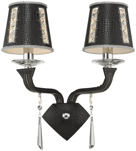 Бра Adelina WE392.02.021 Wertmark чёрный на 2 лампы, основание чёрное в стиле современный 