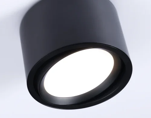 Светильник накладной TN6808 Ambrella light чёрный 1 лампа, основание чёрное в стиле современный хай-тек круглый фото 4
