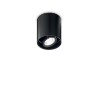 Светильник накладной MOOD PL1 D09 ROUND NERO Ideal Lux чёрный 1 лампа, основание чёрное в стиле современный круглый