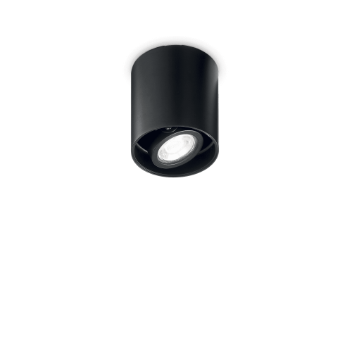 Светильник накладной MOOD PL1 D09 ROUND NERO Ideal Lux чёрный 1 лампа, основание чёрное в стиле современный круглый