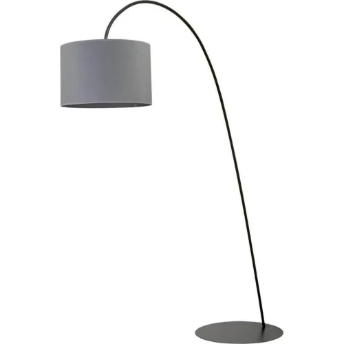 Торшер Alice Gray 6818-NW Nowodvorski изогнутый серый 1 лампа, основание чёрное в стиле современный
