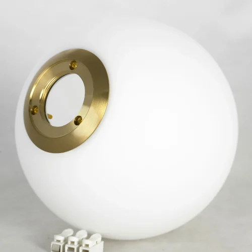 Светильник подвесной LSP-8585 Lussole белый 1 лампа, основание матовое золото в стиле современный  фото 4