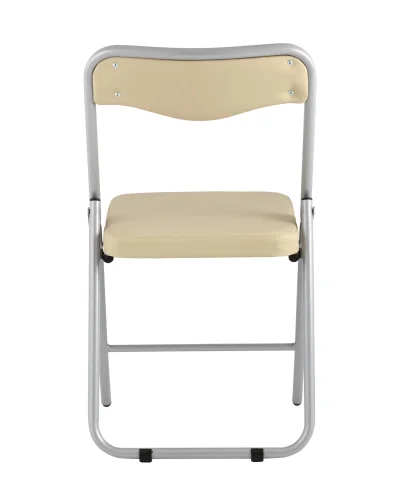 Складной стул Джонни экокожа кремовый каркас металлик УТ000035366 Stool Group, бежевый/экокожа, ножки/металл/серый, размеры - ****450*495 фото 5