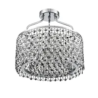 Люстра потолочная Layla 8244/5C Lumion прозрачная на 5 ламп, основание хром в стиле классический 
