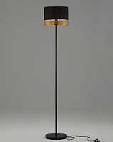 Торшер Gela V10630-1F Moderli  золотой чёрный 1 лампа, основание чёрное в стиле лофт модерн
