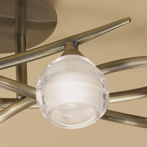 Люстра потолочная  LOOP CUERO 1823 Mantra прозрачная на 4 лампы, основание бронзовое в стиле модерн  фото 5