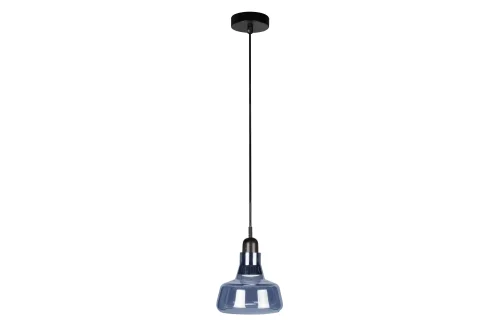 Светильник подвесной Puro AP9006-1B BU iLamp голубой 1 лампа, основание чёрное в стиле современный 
