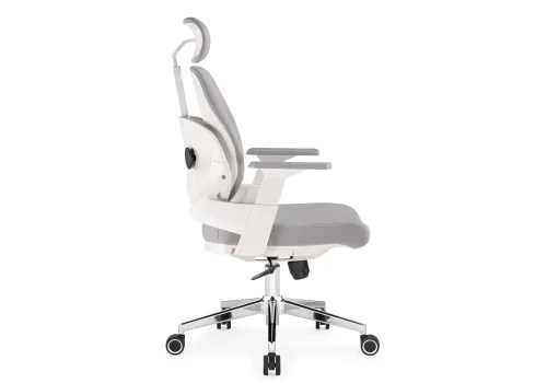Компьютерное кресло Hiba gray / chrome 15605 Woodville, серый/ткань, ножки/металл/хром, размеры - *1180***650*620 фото 4