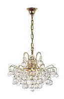 Люстра хрустальная подвесная Giglio E 1.5.38.100 G Arti Lampadari прозрачная без плафона на 3 лампы, основание золотое в стиле классический 