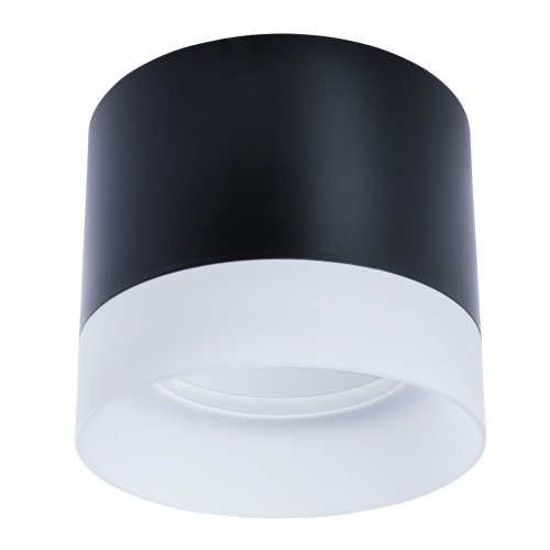 Светильник накладной Castor A5554PL-1BK Arte Lamp белый 1 лампа, основание чёрное в стиле современный круглый