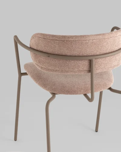 Стул Дженни букле бежевый каркас бежево-серый матовый УТ000039183 Stool Group, /, ножки//, размеры - *740***550*530 фото 2