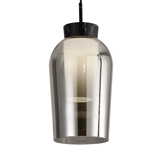 Светильник подвесной Nora 8286 Mantra хром 1 лампа, основание чёрное в стиле современный  фото 2