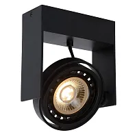 Светильник накладной Griffon 22969/12/30 Lucide чёрный 1 лампа, основание чёрное в стиле современный круглый