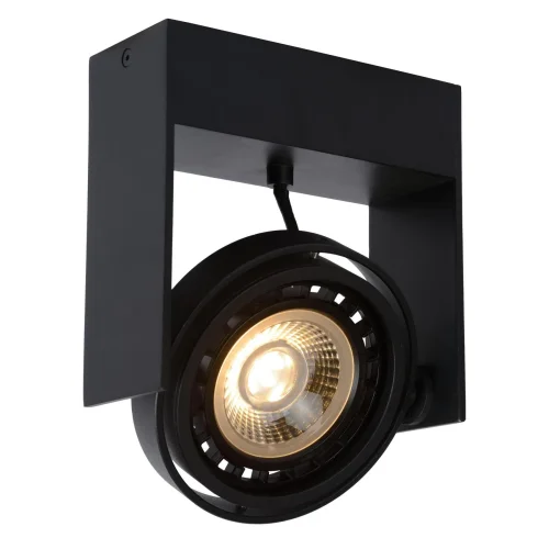 Светильник накладной Griffon 22969/12/30 Lucide чёрный 1 лампа, основание чёрное в стиле современный круглый