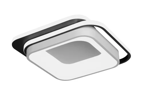 Светильник потолочный LED с пультом Summery F9030 iLedex белый на 1 лампу, основание чёрное в стиле хай-тек современный квадраты