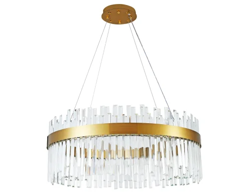 Люстра подвесная LED TR5012 Ambrella light прозрачная на 1 лампа, основание золотое в стиле классический современный  фото 4