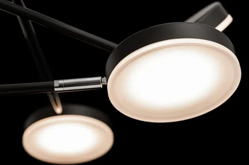 Люстра потолочная LED Fad MOD070PL-L48B3K Maytoni белая на 8 ламп, основание чёрное в стиле хай-тек  фото 6