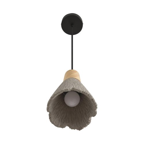 Светильник подвесной Eoliana 8351/1B Lumion серый на 1 лампу, основание чёрное в стиле скандинавский фото 3