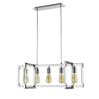 Светильник подвесной Palermo VL5023P05 Vele Luce без плафона хром на 5 ламп, основание хром в стиле современный 