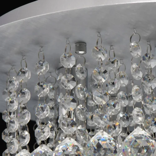 Люстра потолочная хрустальная Венеция 276014605 MW-Light прозрачная на 5 ламп, основание матовое серебро в стиле современный  фото 6