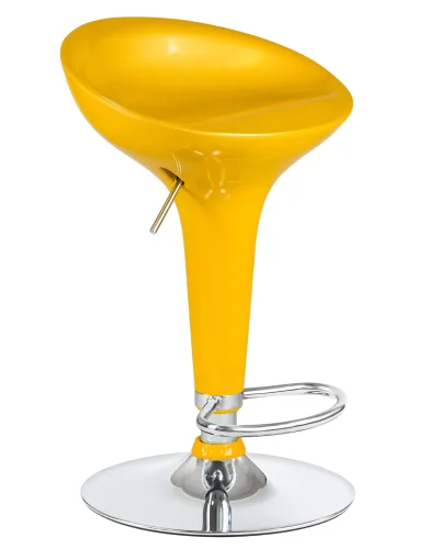 Стул барный 1004-LM BOMBA,  цвет сиденья желтый, цвет основания хром Dobrin, жёлтый/, ножки/металл/хром, размеры - 660*880***430*360 фото 2
