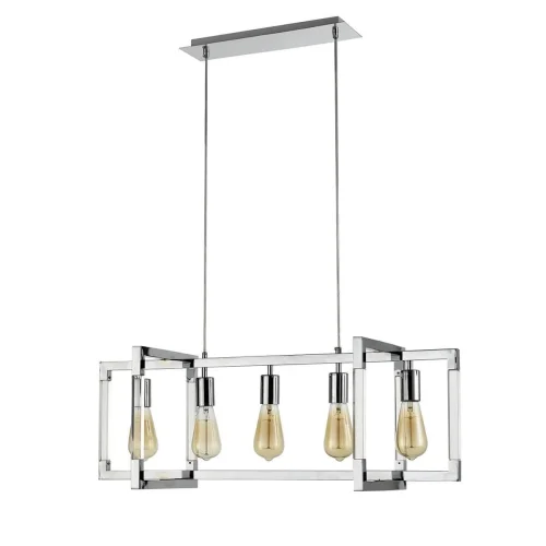 Светильник подвесной Palermo VL5023P05 Vele Luce хром без плафона на 5 ламп, основание хром в стиле современный 