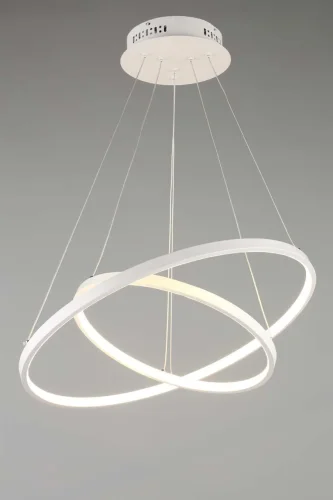 Светильник подвесной LED Pesaro OML-04803-64 Omnilux белый 1 лампа, основание белое в стиле хай-тек кольца фото 4