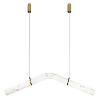 Светильник подвесной ЛЕД Либерти / Liberty acrylic 10551C LOFT IT бежевый на 1 лампу, основание бронзовое в стиле современный 