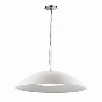 Светильник подвесной LENA SP3 D74 BIANCO Ideal Lux белый на 3 лампы, основание хром в стиле современный 