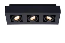 Светильник потолочный Xirax 09119/16/30 Lucide чёрный 3 лампы, основание чёрное в стиле современный 