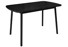 Стеклянный стол Агат черный / черный 379005 Woodville столешница чёрная из стекло лдсп